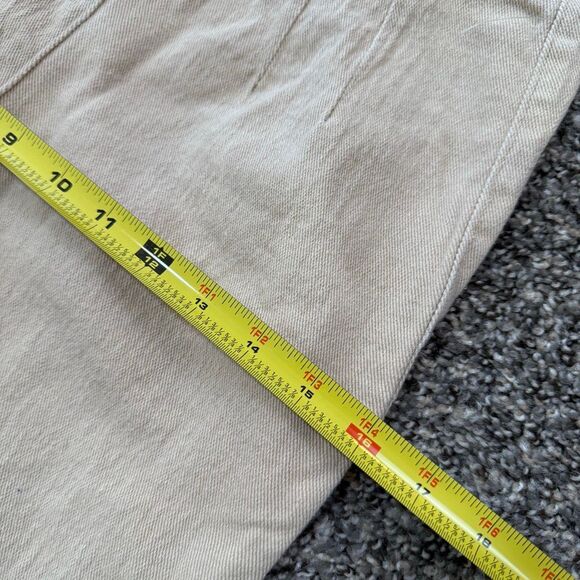 Jou Jou Tan Denim Capri Pants Straight Leg Pedal Pusher Small - Picture 6 of 7
